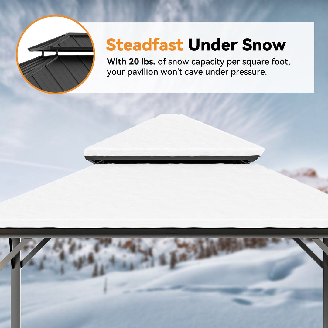 12'x12' The Horizon Metal Hardtop Gazebo