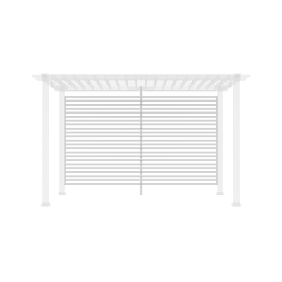 Back Privacy Wall - White