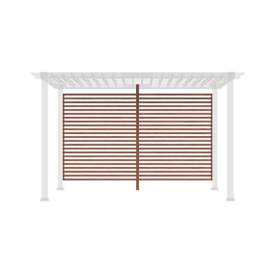 Back Privacy Wall - Wood Grain